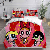 The Powerpuff Girls Bedding Sets Bed Quilt Cover Pillow Case Halloween Cosplay Comforter Sets