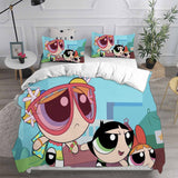 The Powerpuff Girls Bedding Sets Bed Quilt Cover Pillow Case Halloween Cosplay Comforter Sets