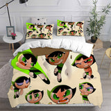 The Powerpuff Girls Bedding Sets Bed Quilt Cover Pillow Case Halloween Cosplay Comforter Sets