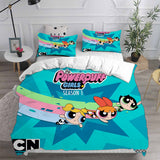 The Powerpuff Girls Bedding Sets Bed Quilt Cover Pillow Case Halloween Cosplay Comforter Sets