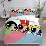 The Powerpuff Girls Bedding Sets Bed Quilt Cover Pillow Case Halloween Cosplay Comforter Sets