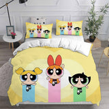 The Powerpuff Girls Bedding Sets Bed Quilt Cover Pillow Case Halloween Cosplay Comforter Sets