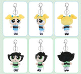 The Powerpuff Girls Pendant Blossom Buttercup Bubbles Plush Toy Stuffed Doll Backpack Bag Keychain Accessories