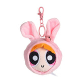 The Powerpuff Girls Pendant Blossom Buttercup Bubbles Plush Toy Stuffed Doll Backpack Bag Keychain Accessories