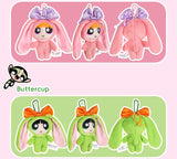 The Powerpuff Girls Pendant Blossom Buttercup Bubbles Plush Toy Stuffed Doll Backpack Bag Keychain Accessories