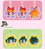 The Powerpuff Girls Pendant Blossom Buttercup Bubbles Plush Toy Stuffed Doll Backpack Bag Keychain Accessories