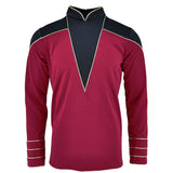 The Next Generation Flag Officer Uniform TNG Admiral Shirt Starfleet Costume Red