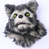 Furry Wolf Mask Movable Mouth Wolf Head Shape Protector Halloween Helmet Costumes