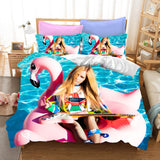 Avril Ramona Lavigne Cosplay Bedding Set Duvet Cover Halloween Bed Sheets