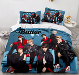 BTS Bangtan Boys Cosplay Bedding Set Duvet Cover Halloween Sheets Bed Set