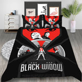 Film Black Widow Cosplay Bedding Set Duvet Cover Halloween Bed Sheets