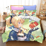 Genshin Impact Cosplay Bedding Set Duvet Cover Halloween Bed Sheets