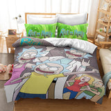 Rick And Morty Cosplay Bedding Set Duvet Cover Halloween Bed Sheets