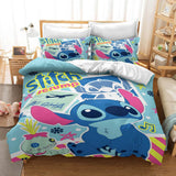 Cartoon Stitch Cosplay Bedding Duvet Cover Halloween Sheets Bed Set