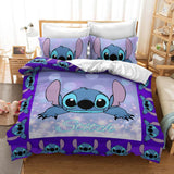 Cartoon Stitch Cosplay Bedding Duvet Cover Halloween Sheets Bed Set