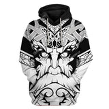 Viking Cosplay 3D Printing Retro Hoodie Halloween Costume