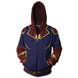 Captain Marvel Cosplay Costume Carol Danvers 2019 Superhero Hoodie Halloween Costumes Ms. Marvel Jacket Cosplay